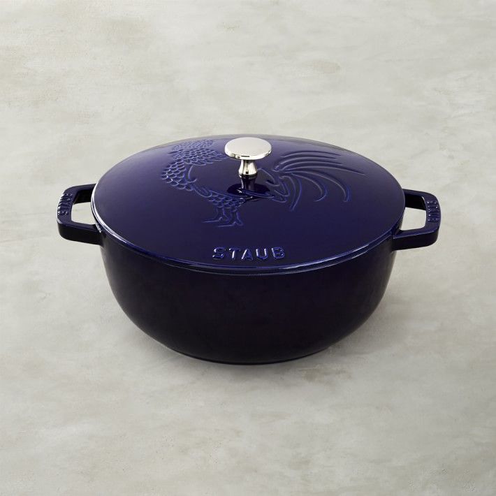 Staub Cast-Iron Essential French Oven, Rooster Design