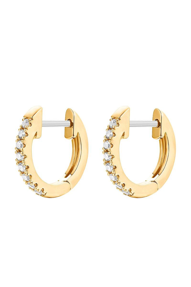 PAVOI 14K Gold Plated Cubic Zirconia Cuff Earrings Huggie Stud - Earrings, Facebook Marketplace