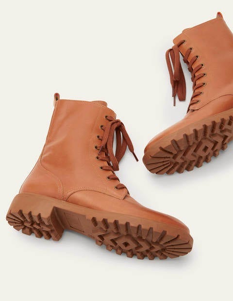 Lace-up Boots - Tan