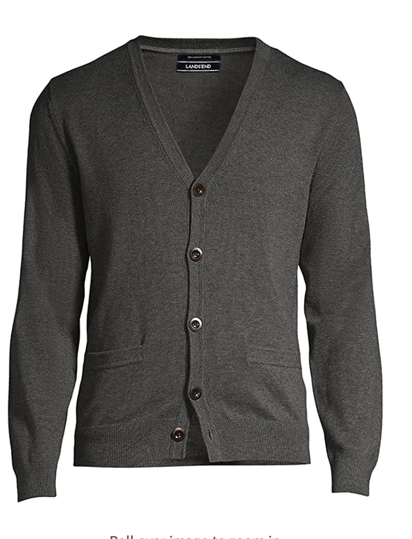 charcoal cardigan mens