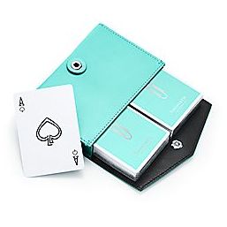 Paper Clip Playing Cards in a Leather Pouch