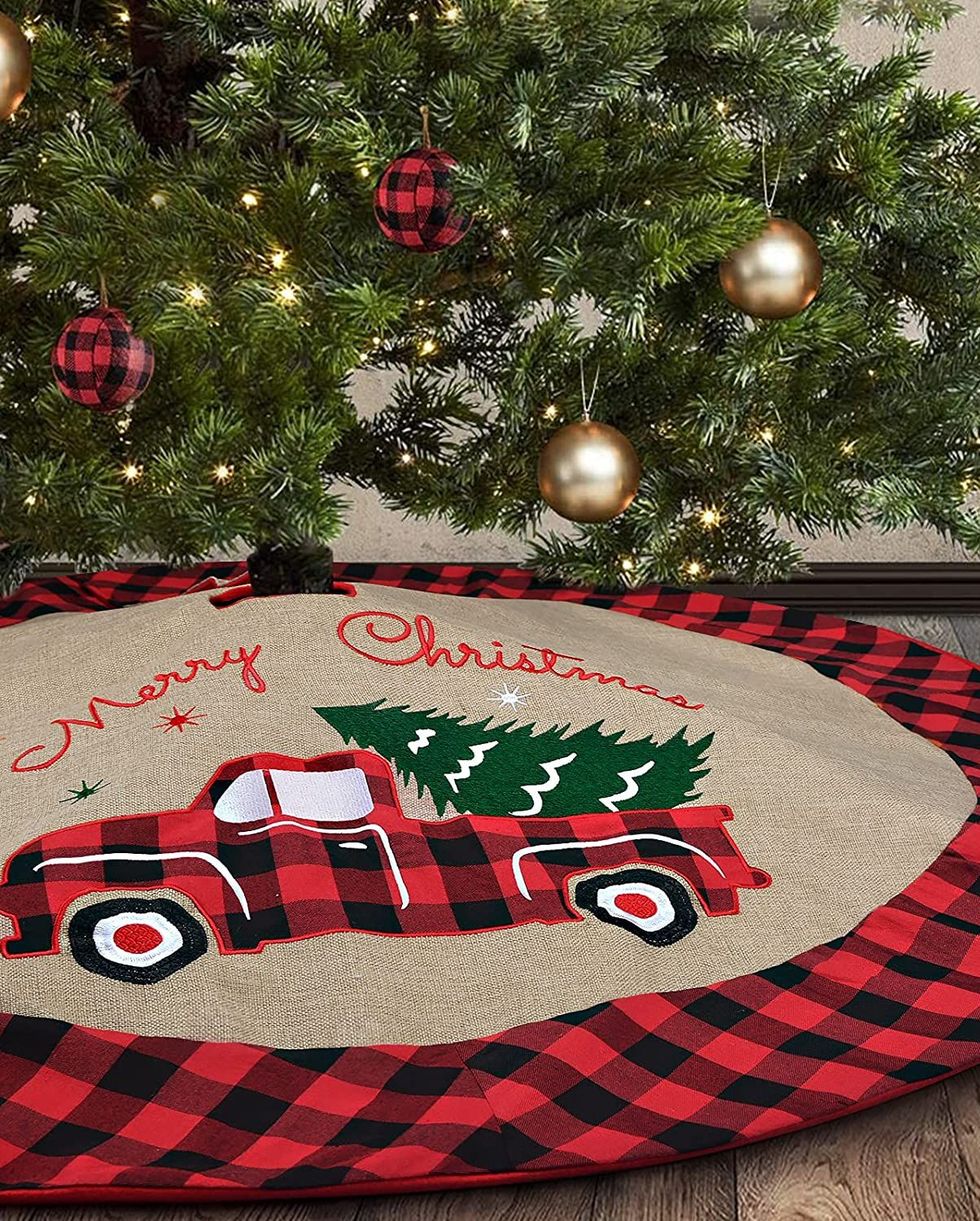 Vintage Truck Christmas Tree Skirt