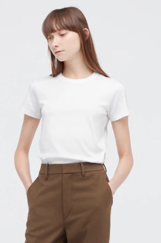 Hanes Originals Women's Cotton Boxy T-Shirt, Rolled Short Sleeves (Plus Size )