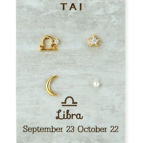 Libra Zodiac Earring Set