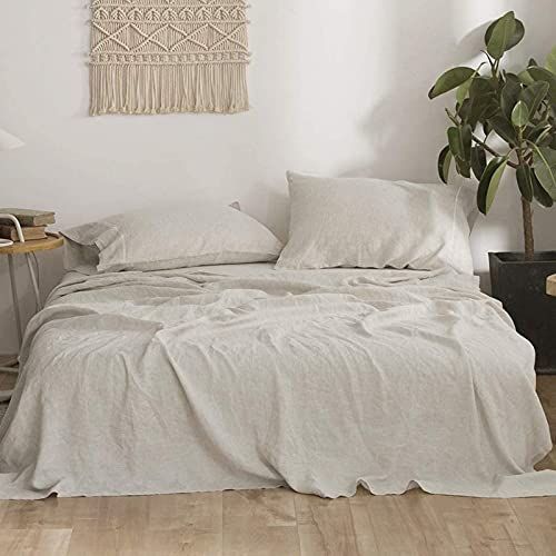 4 Piece Belgian Flax Linen Bed Sheet