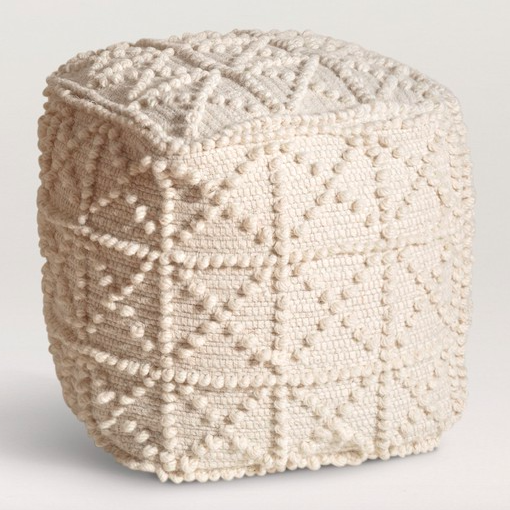 Textured Square Pouffe