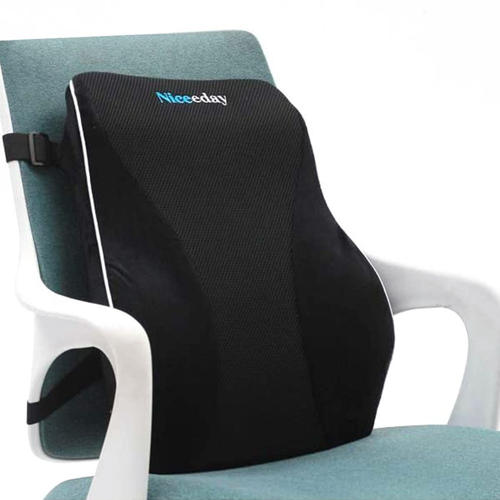 Niceeday Memory Foam Lumbar Support Pillow for Office Chair Car Lumbar  Pillow Back Cushion, Black