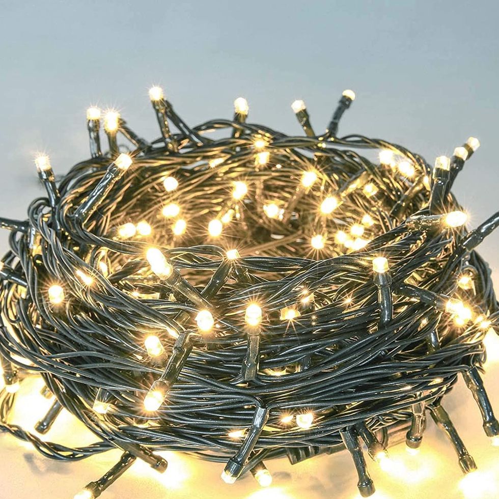 100 Light 34' Long White Wire Christmas Mini Lights