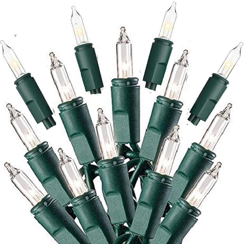 Clear Green Wire Christmas Lights