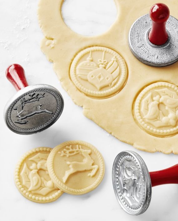 Cast-Aluminum Holiday Yuletide Cookie Stamps