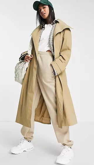 Collared Luxe Trench Coat, ASOS, £70