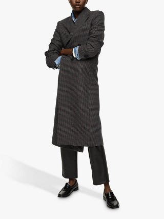 Check Wool Blend Overcoat, John Lewis, £119.99