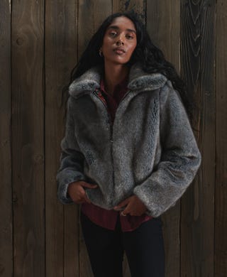 Boho Faux Fur Jacket, Superdry, £69.99