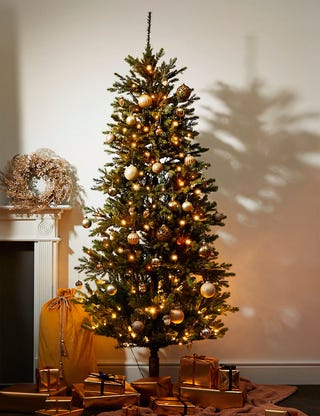 Pre-lit Fraser Fir Christmas Tree, 7ft