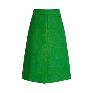 Pure Wool Midi Skirt