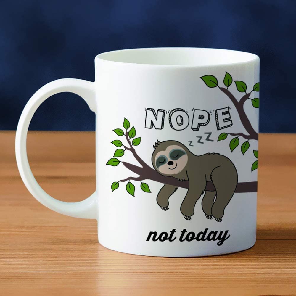 Personalized Sloth Advice Jewelry Style Ceramic Coffee Mug Best Gift Birthday 
