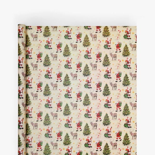 Vintage Santa Wrapping Paper 