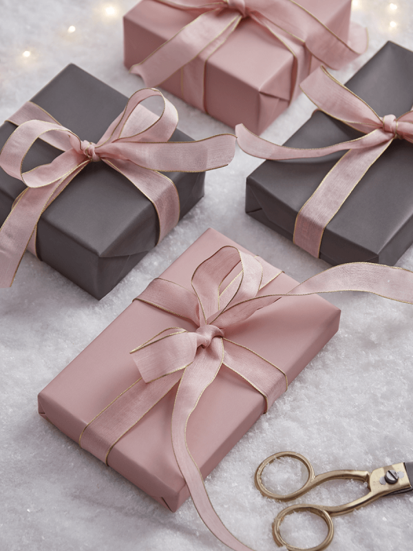 Grey & Blush Reversible Wrapping Paper