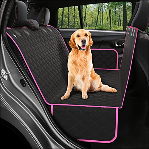 Dog Car Seat Cover for Back Seat Cover for Kids,Non Stick Fur Rear Seat  Protector for Pet,Nonslip Waterproof Durable X Large Interior Backseat  Covers for Auto Van SUV Truck (XL, Black) 