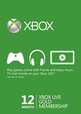 12 Monate Xbox Live Gold-Mitgliedschaft (Xbox One/360)