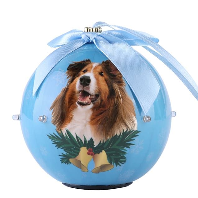 Collie Dog Christmas Ball Ornament