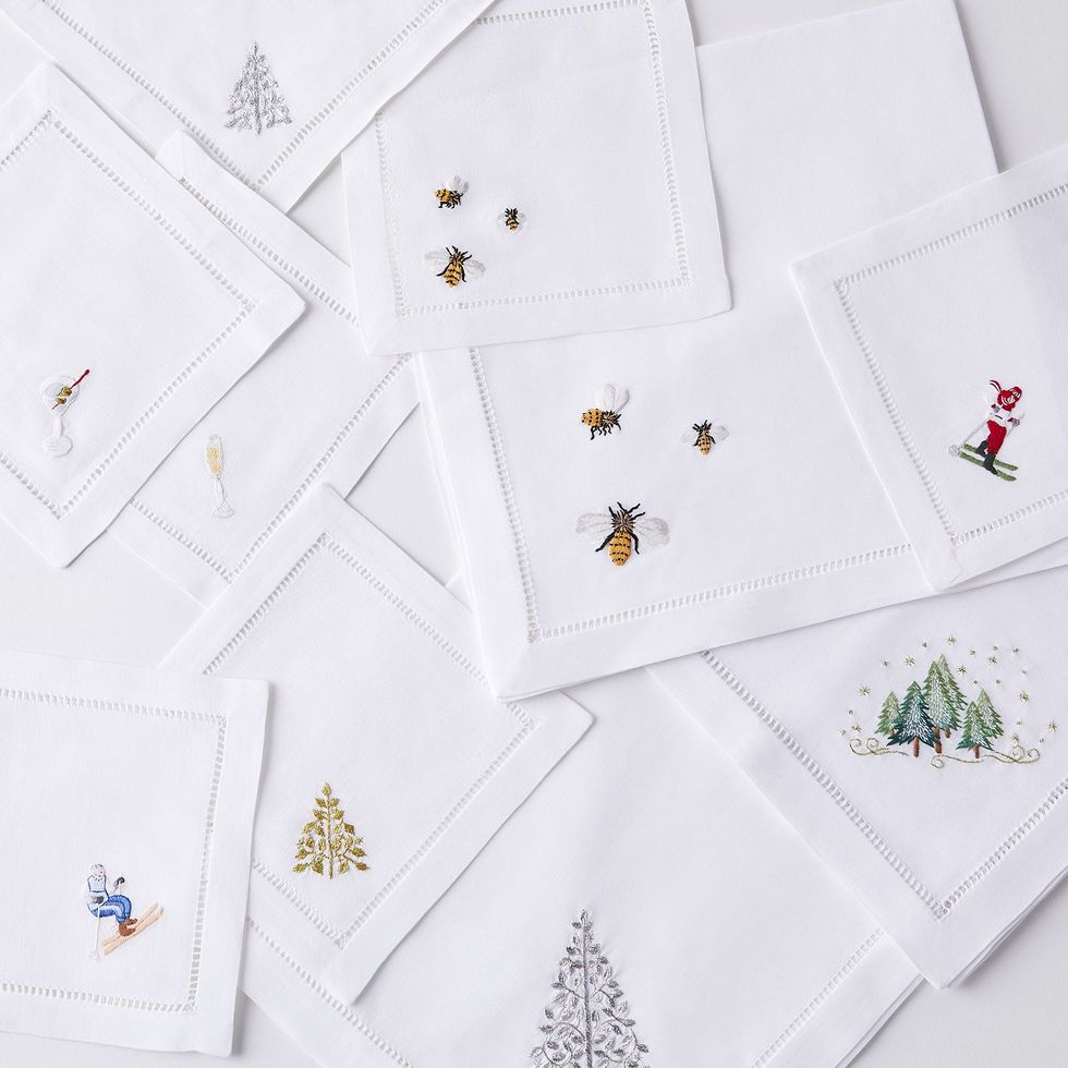 Hand-Embroidered Holiday Napkins