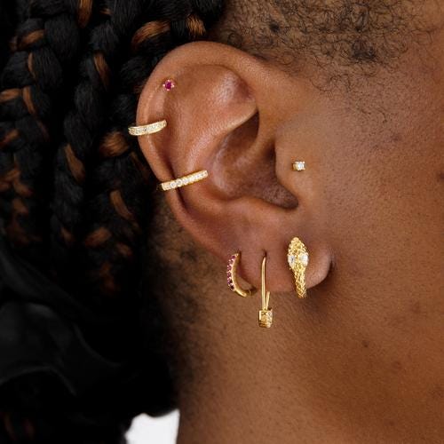 Pavé Safety Pin Earring