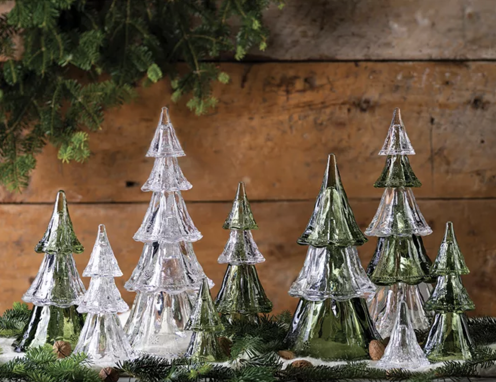 Berry & Thread Stackable Glass Trees, Set of 5