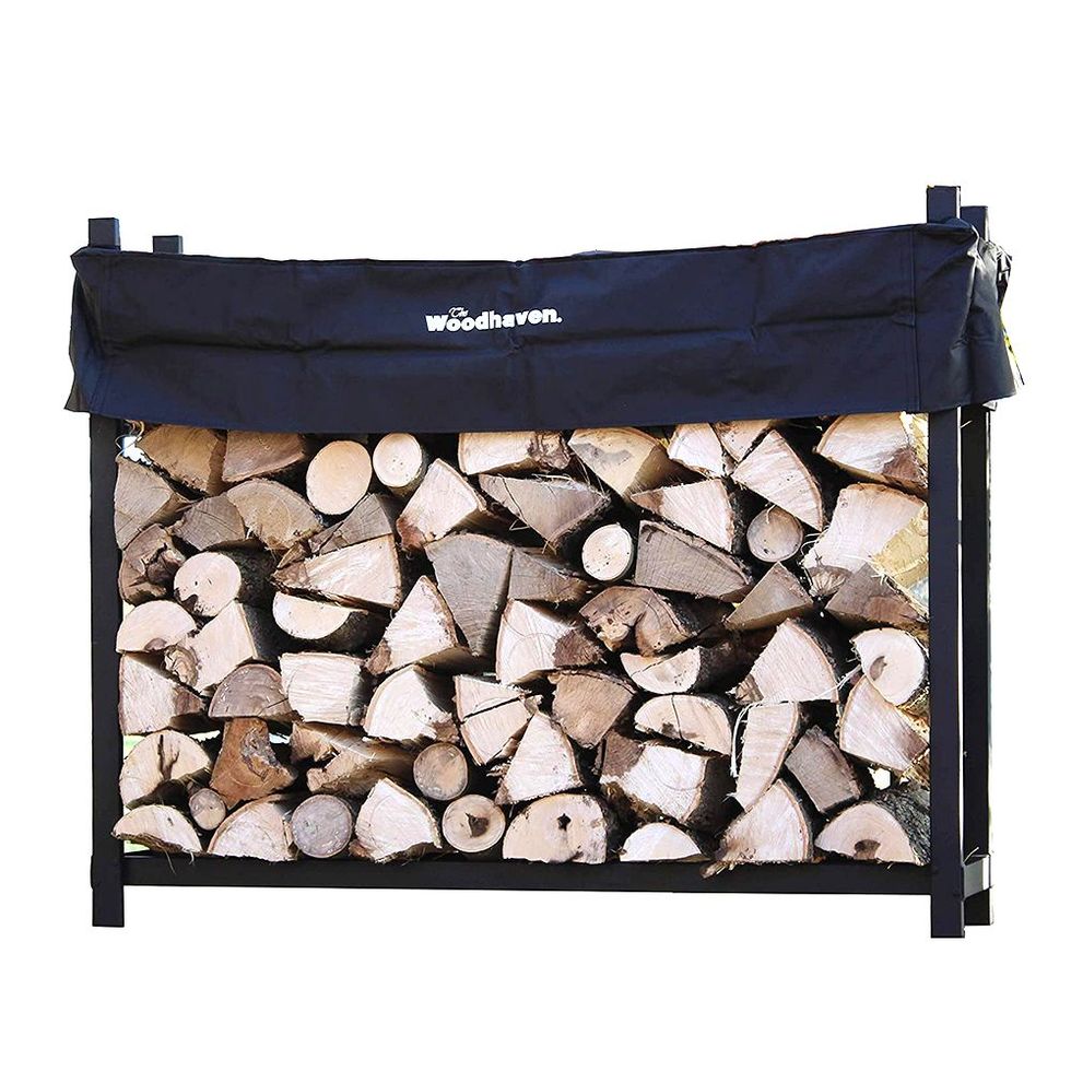 5-Foot Firewood Log Rack With Cover