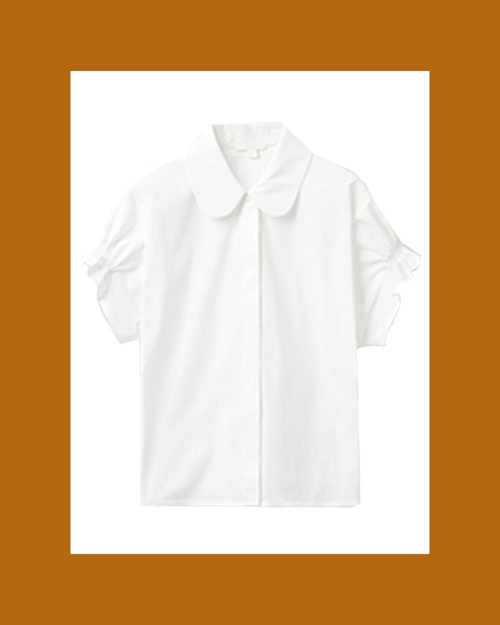 Smocked Short-Sleeve Shirt