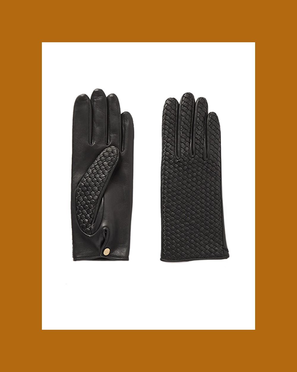Chloe Woven Leather Gloves