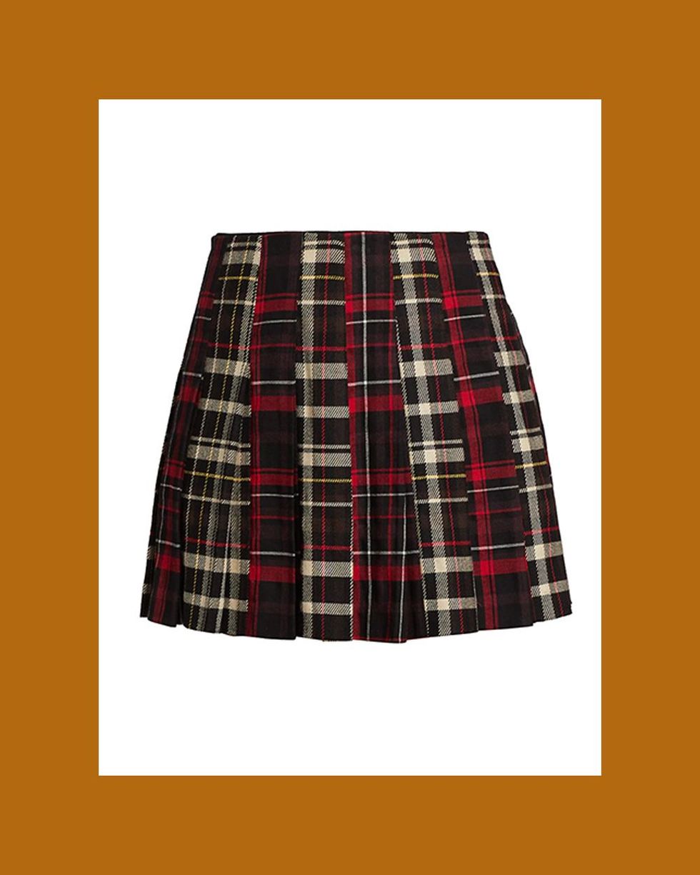 Carter Plaid Pleated Mini Skirt