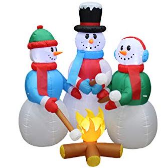 Snowmen Campfire Christmas Inflatable