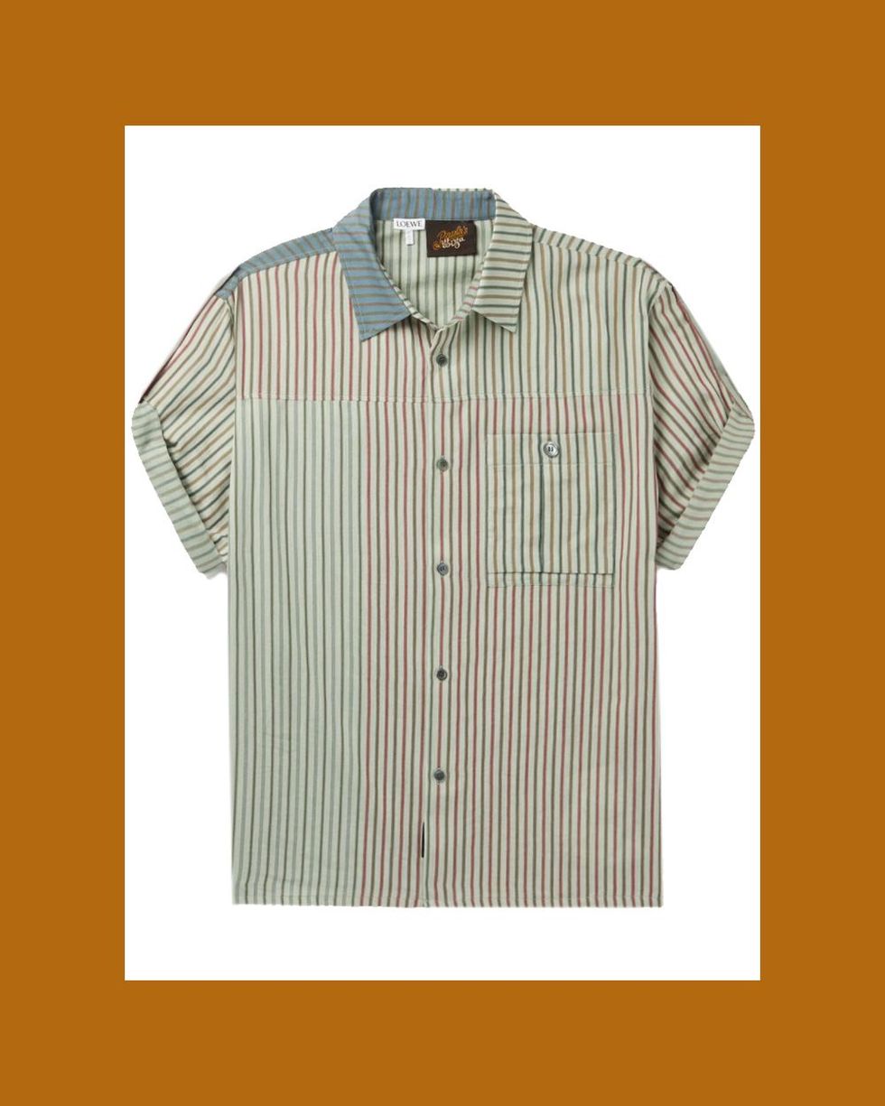 + Paula's Ibiza Patchwork Striped Cotton Shirt