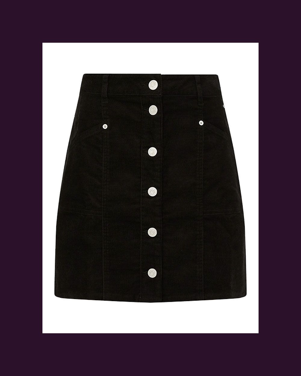 Organic Cotton Corduroy Button Skirt