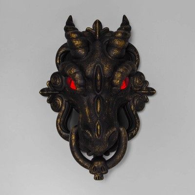 Animated Dragon Door Knocker Halloween Decorative Prop