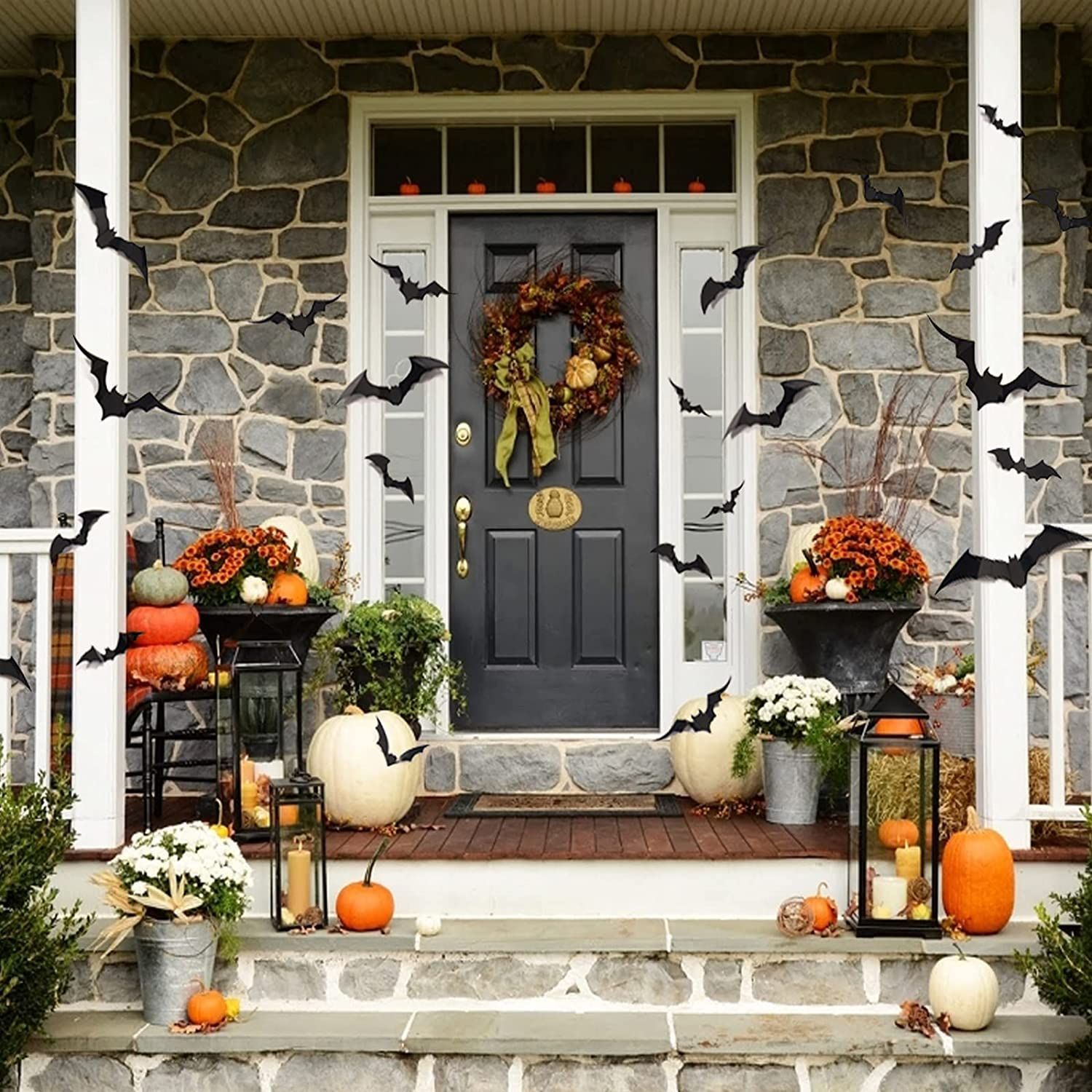 simple front door halloween decorations