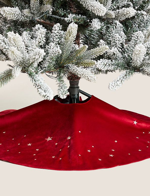Silver URBNLIVING Christmas Velvet Tree Skirt Floor Base Cover Decor Mat Home Ornament