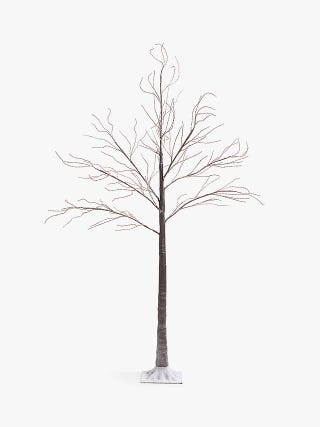 John Lewis & Partners Pre-Lit Birch Twig Tree, Copper, 6ft