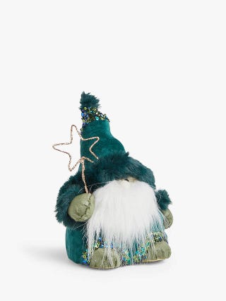 Gemstone Forest Santa Gonk with Wand, Green