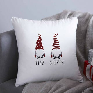 Christmas Couple Gonks Cushion