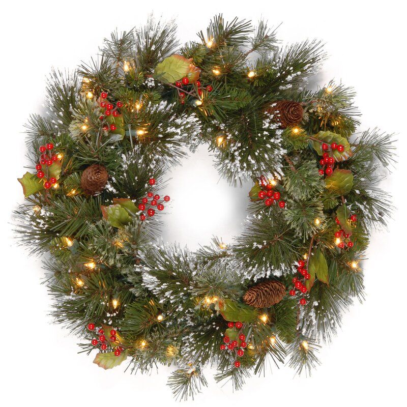 Kay Artificial Pine Lighted Wreath
