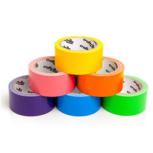 Colorful for Home and Office Use with Commercial Grade for DIY Art Craft School Strong 10 Yards x 2 Inch Rolls 6pcs Tapes Tear by Hand Design XGao Duct Tape 
