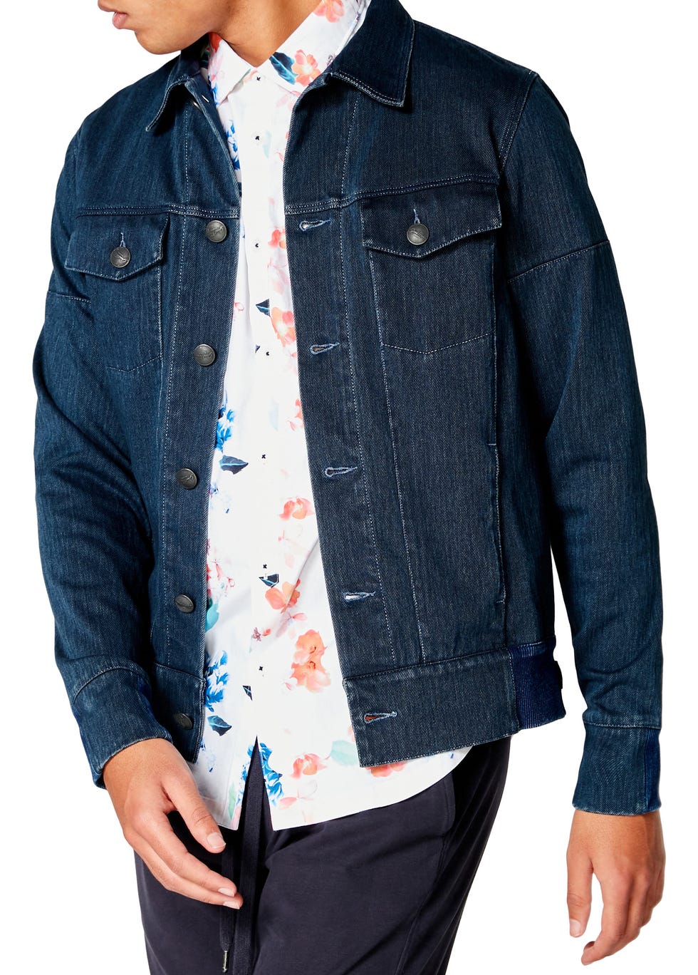 Slim-Fit Twill Denim Jacket