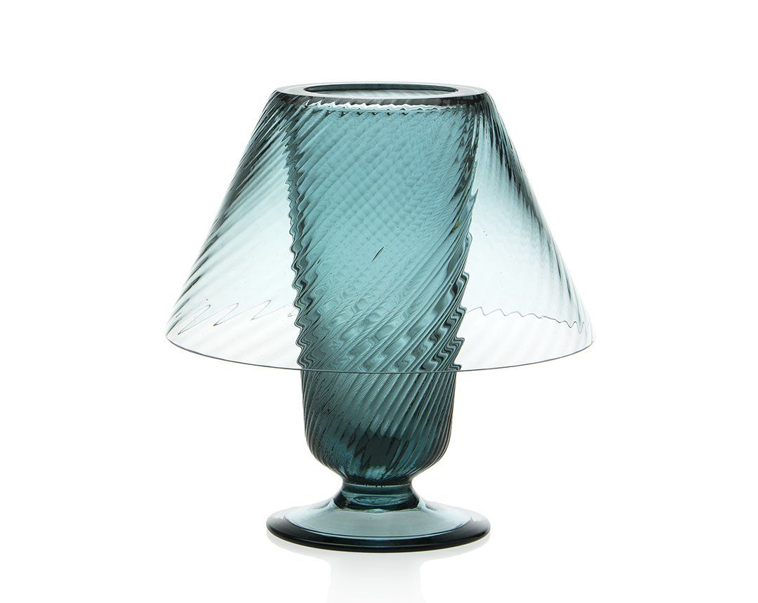 Colored Glass Hurricane Lamp, Large