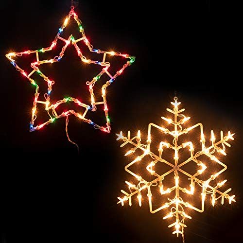 Star and Snowflake Window Decorations (Set of 2) 