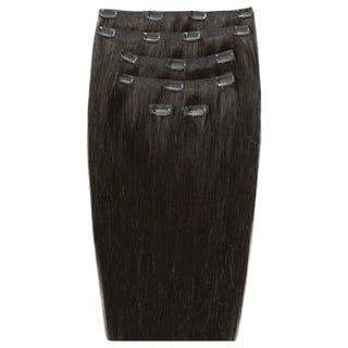 18" Double Hair Set Clip-In Extensions - Raven 2