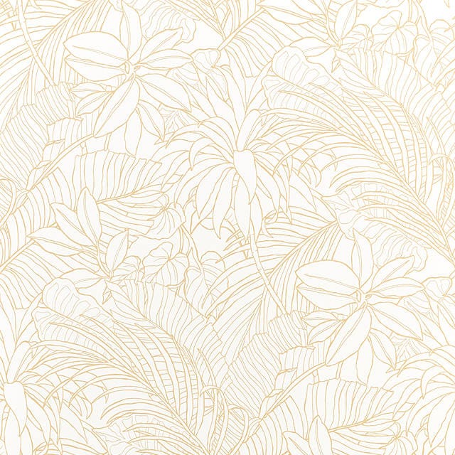 John Lewis Tropics Wallpaper, Gold