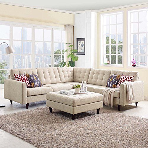 Modway empress deals leather sofa white