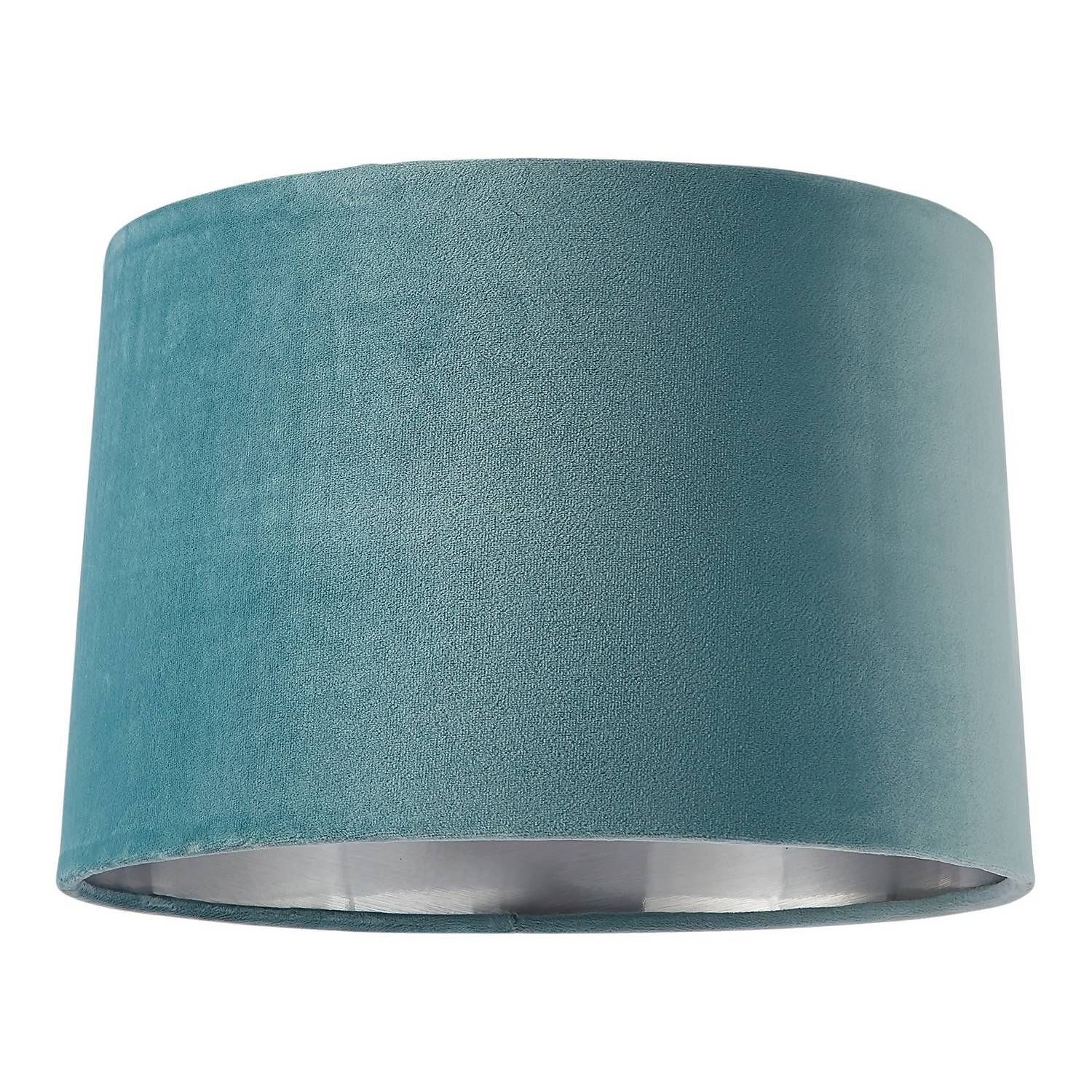 House Beautiful Samet Velvet Drum Shade - Duck Egg